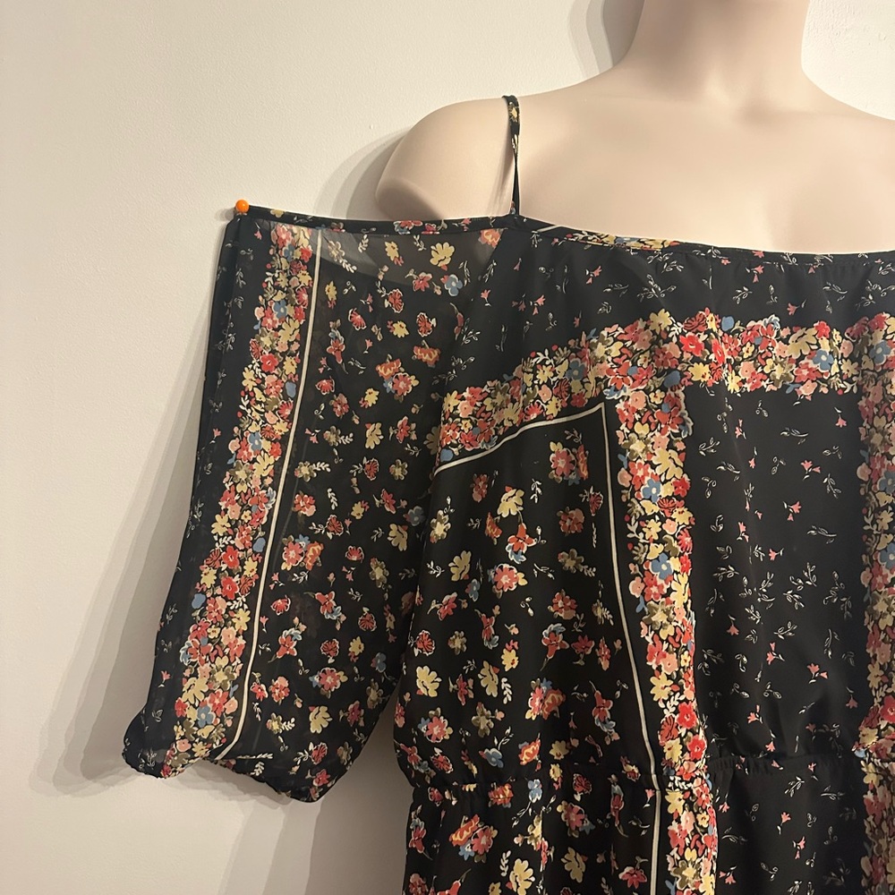 Maurices Black Floral Mini Dress - Picture 2 of 4
